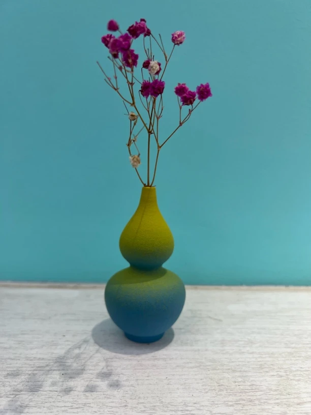 景德镇窑变釉磨砂葫芦瓶陶瓷