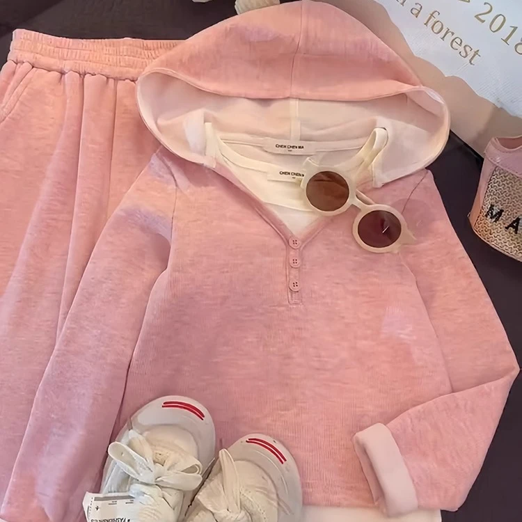 女童套装春秋款2024新款女中大童洋气时髦运动服春装女孩休闲套装