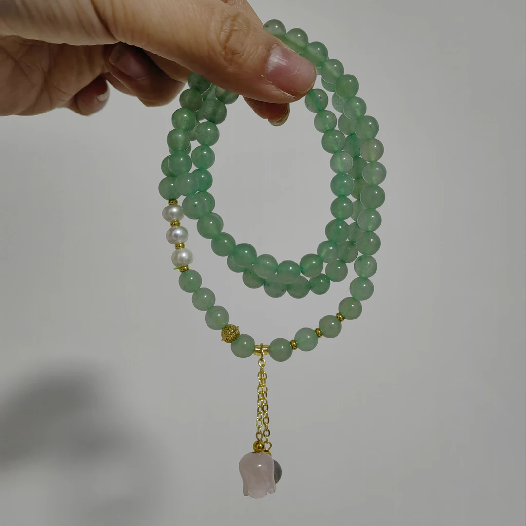 非金属手链 EH1879东陵小铃兰花三圈手链（6左右）