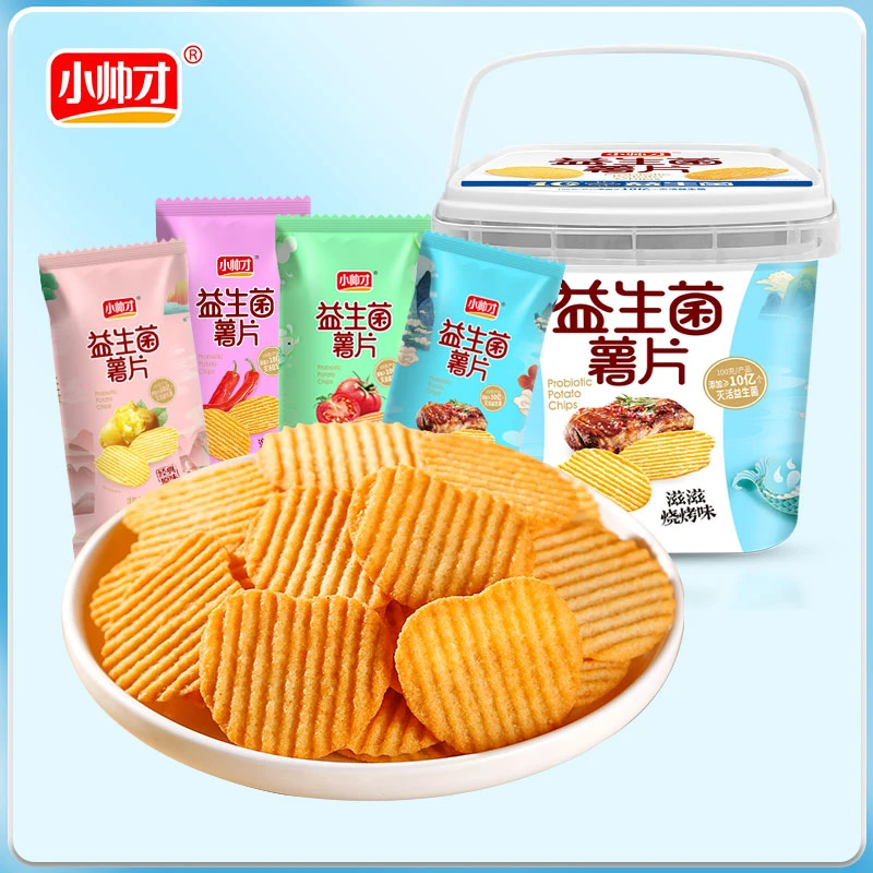 小帅才益生菌薯片128g/桶