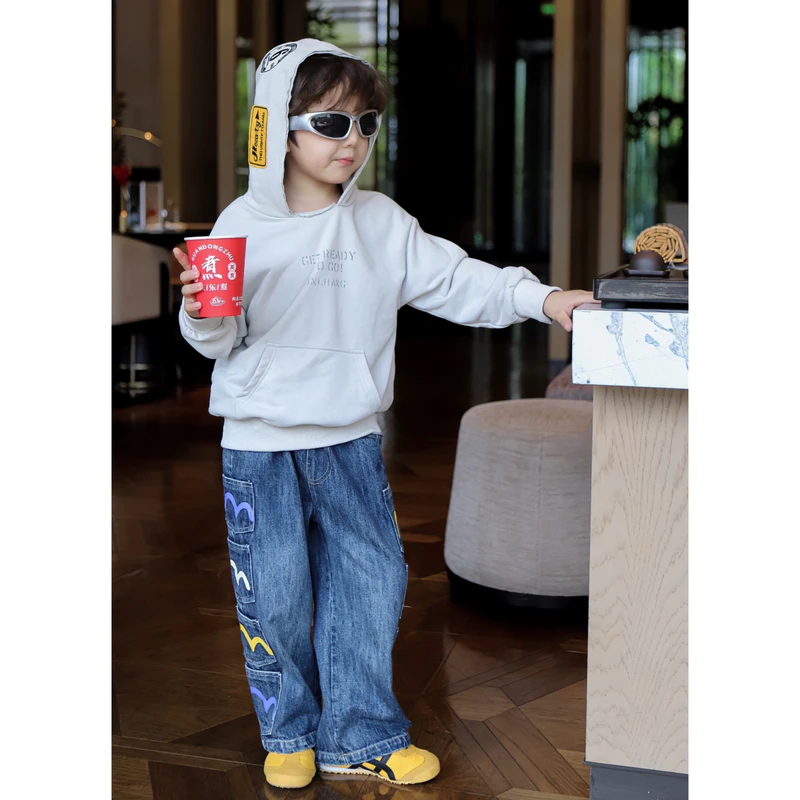 【现货】伟伟同款【我有一件帽衫】2024年秋季新款儿童休闲卫衣WW0328