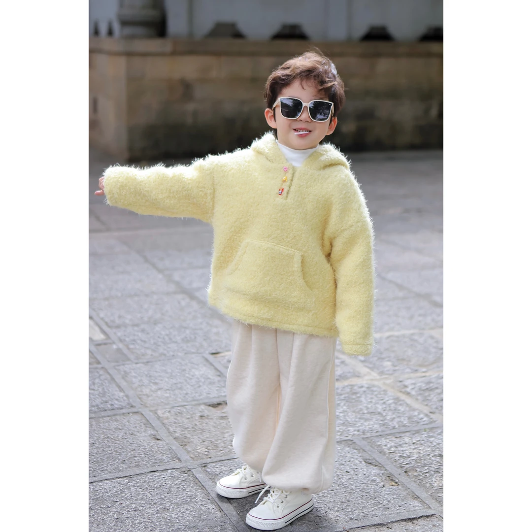 【现货】伟伟同款【方糖乐园】2024年秋季新款加绒毛绒卫衣WW0398