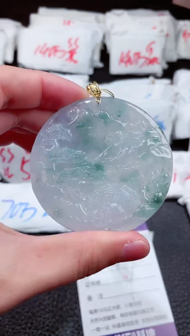 【闪购商品】翡翠颈饰18K金镶嵌00004994