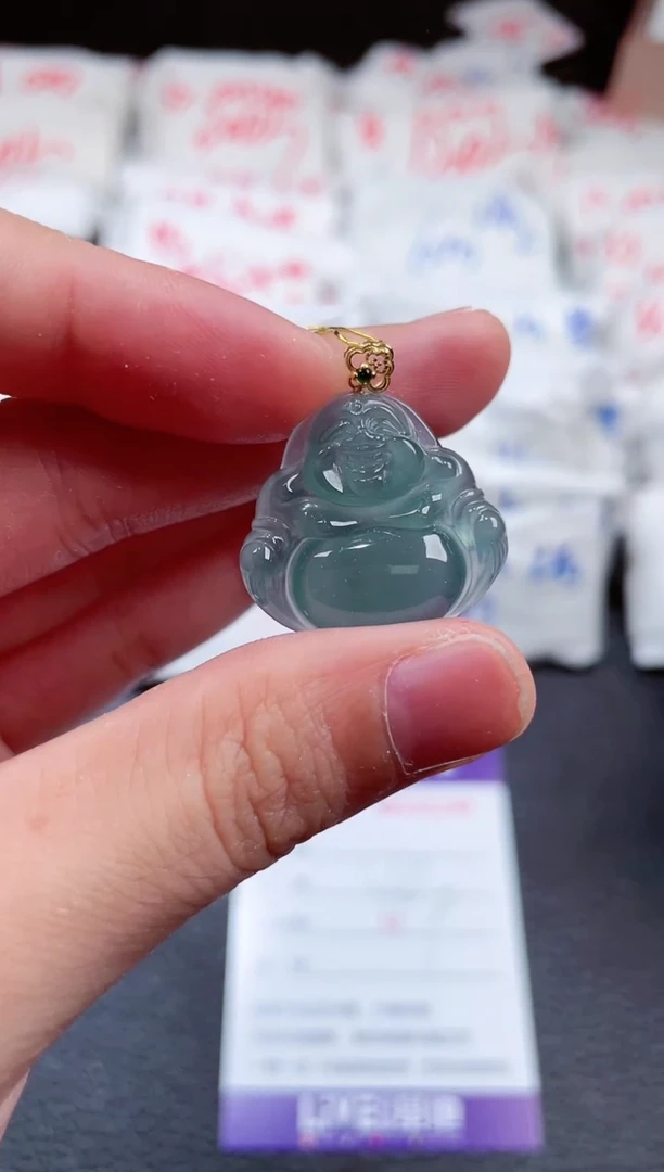 【闪购商品】翡翠颈饰18K金镶嵌00001249