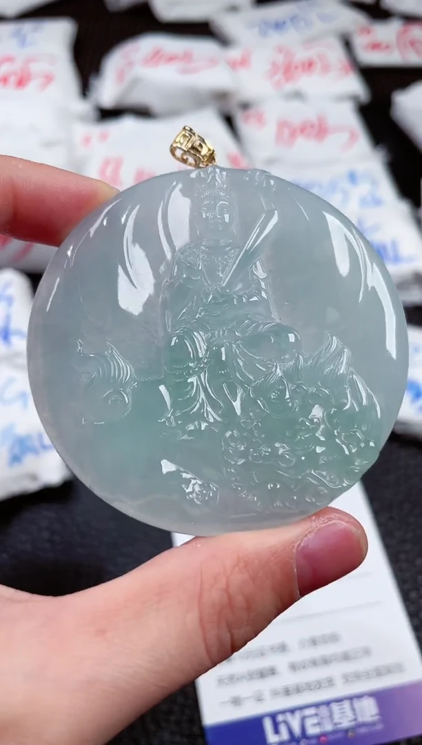 【闪购商品】翡翠颈饰18K金镶嵌00001107 文殊
