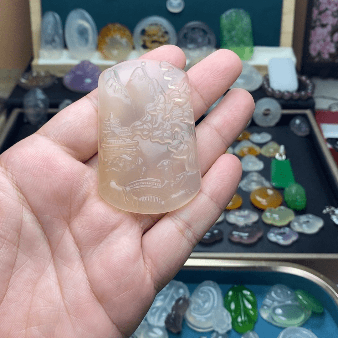 玛瑙/玉髓颈饰未镶嵌冰**6