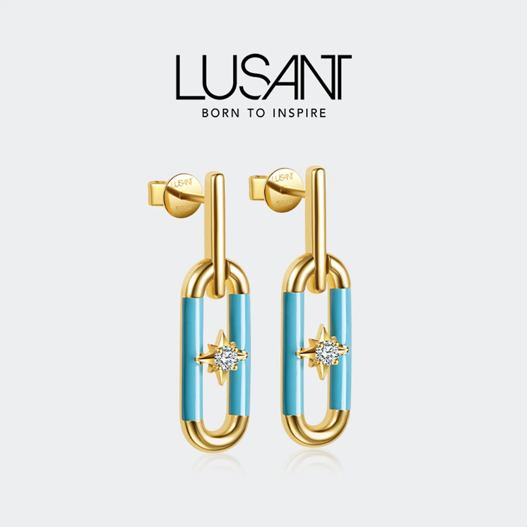 【合成/培育】LUSANT元素派对系列 炫彩多巴胺 圆形钻石耳环 耳钉