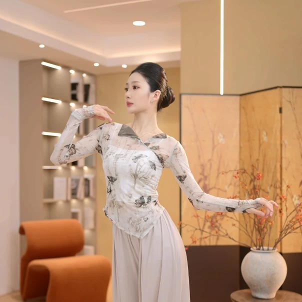 3211 D成人舞蹈服女款上衣练功形体新款日常跳舞专用中国古典