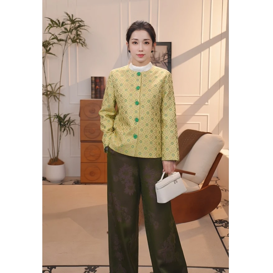 【上久楷五彩团龙】新中式桑蚕丝中国风宋锦外套新中式外套民族风