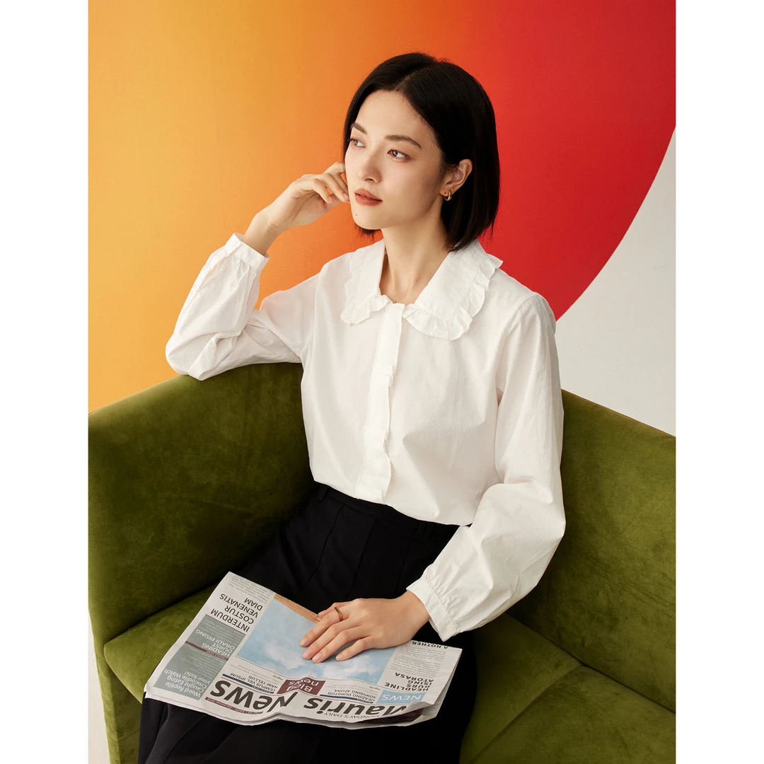 【新品现货】GMXY2022秋季新品荷叶边衬衫 GS2500808