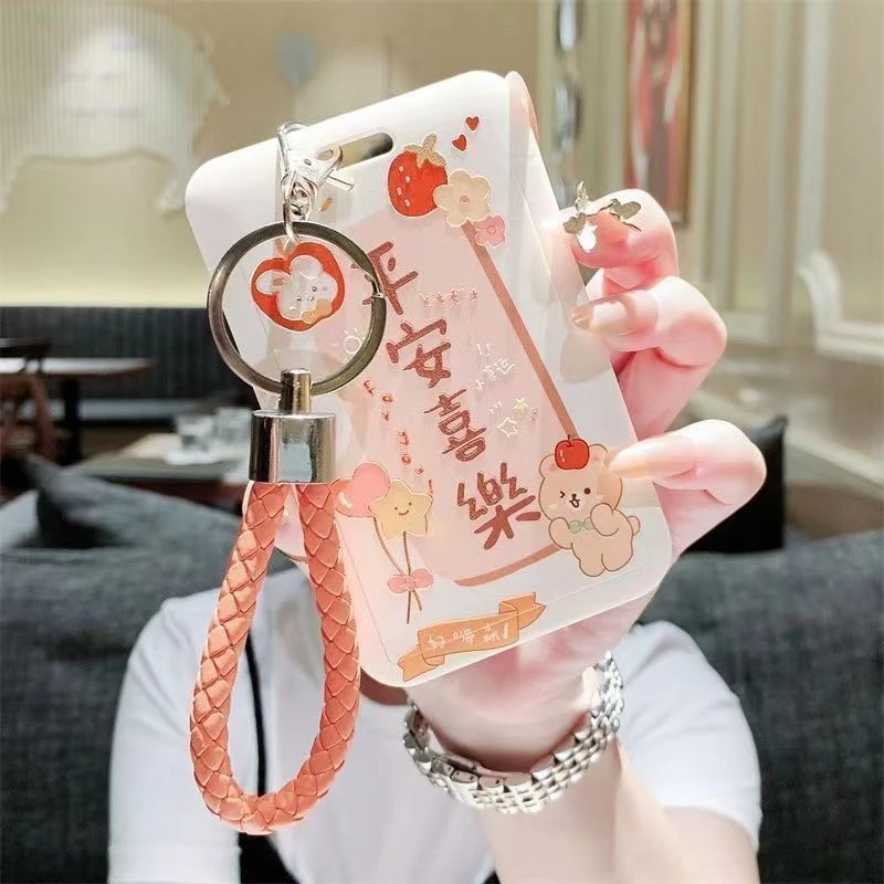 新款情侣ins公交卡保护套学生饭卡校园展门禁证件厂牌门卡套挂脖