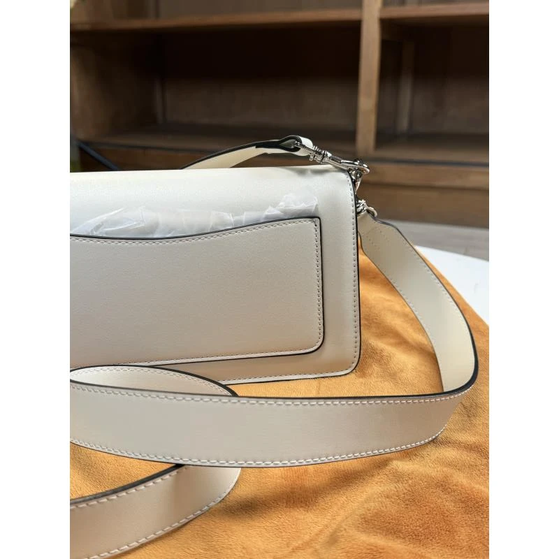 HIRMRIS手工真皮包551037-白   手提单肩粗链条T寇