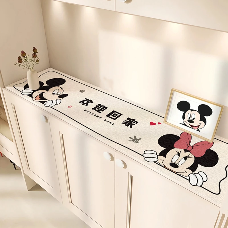 卡通米奇电视柜垫防水防烫隔热桌布电视柜鞋柜易打理餐边柜鞋柜垫