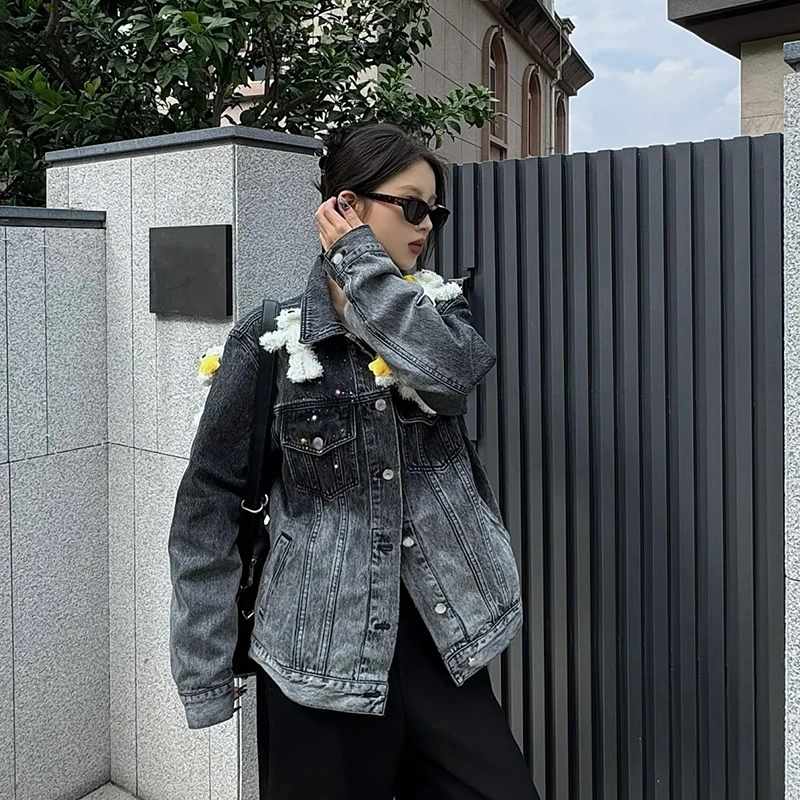 【坠落星海】渐变设计感休闲百搭情侣同款牛仔外套.Y315