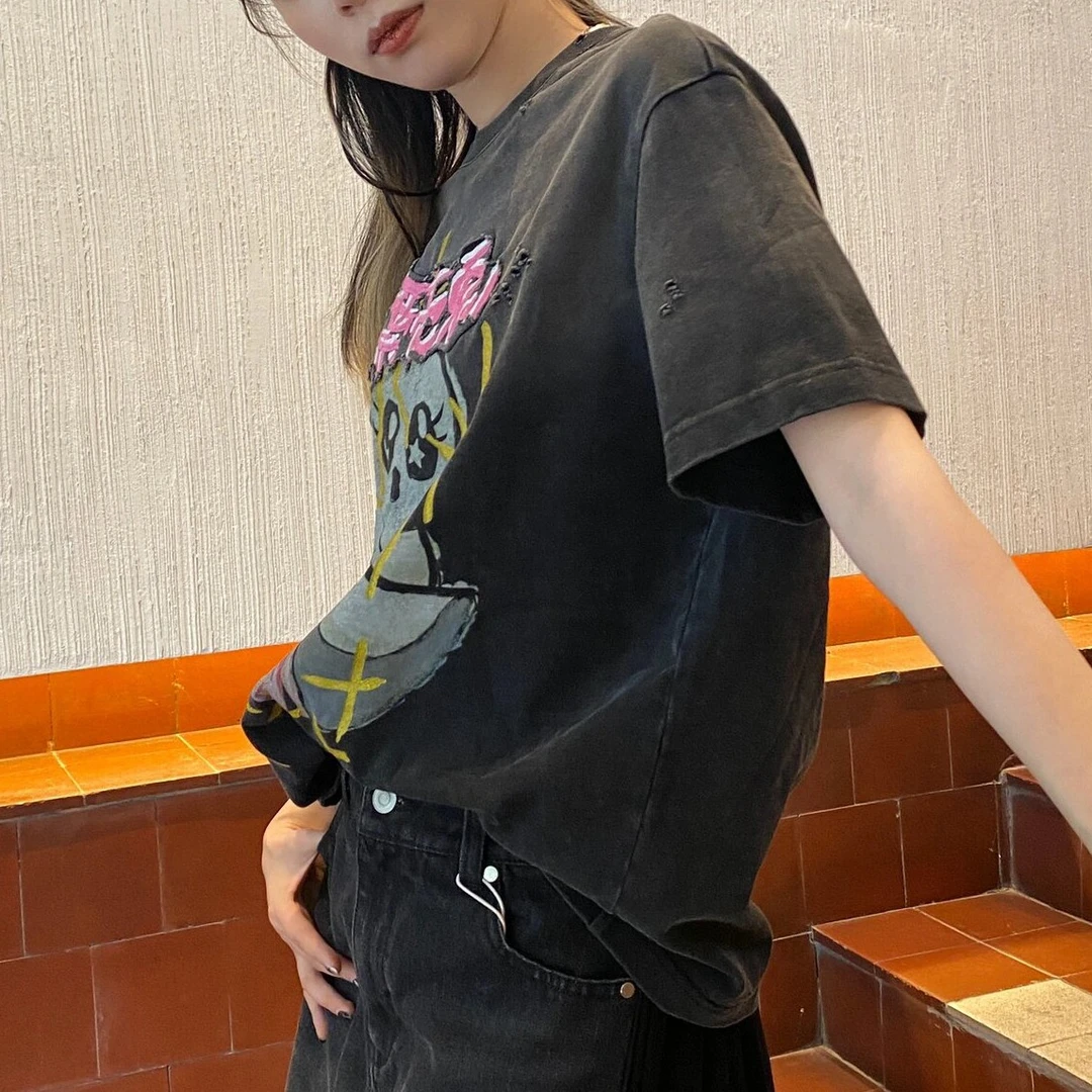 【小漂亮】可爱趣味个性创意印花水洗圆领百搭休闲短袖T恤TX215