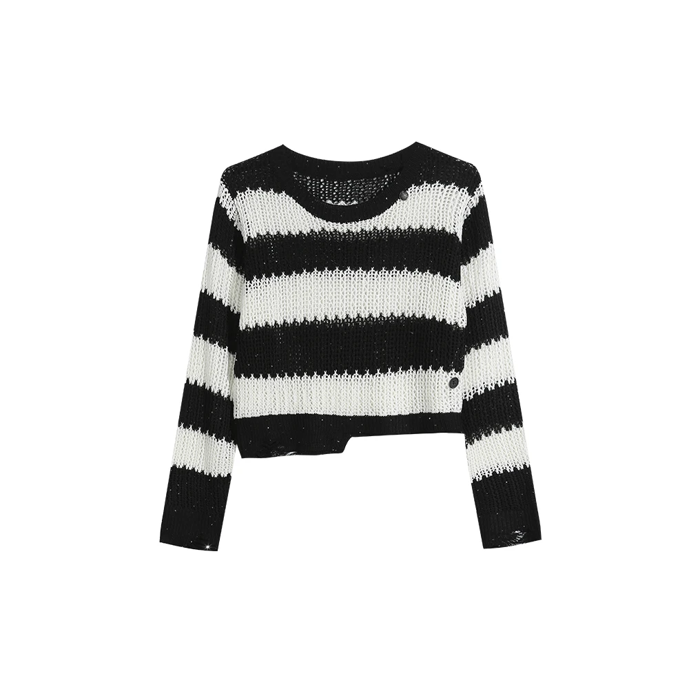 2024秋季新款潮流拼色百搭毛衣女39333