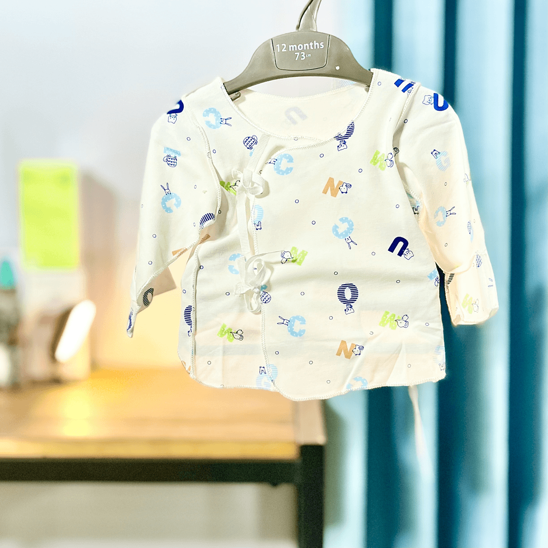 婴幼儿新生儿挖背衣单件上衣和尚服棉宝宝吸汗8371儿童新生婴简约