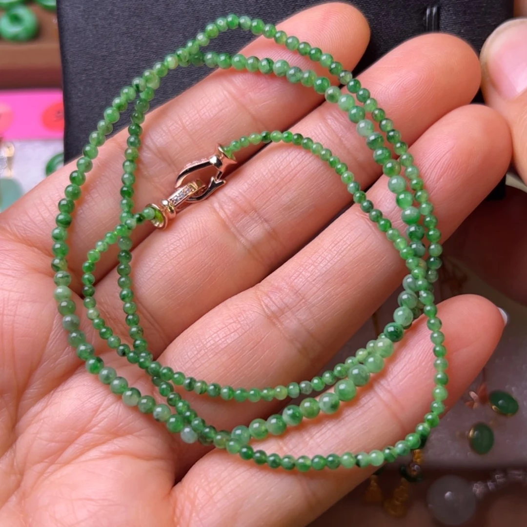 【闪购商品】翡翠珠链未镶嵌军*