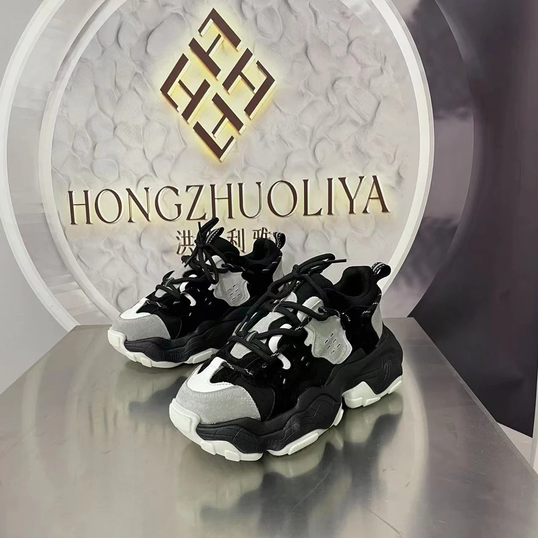 8910四季款新款2023爆款高级感时尚精品老爹鞋女厚底休闲色秋女款