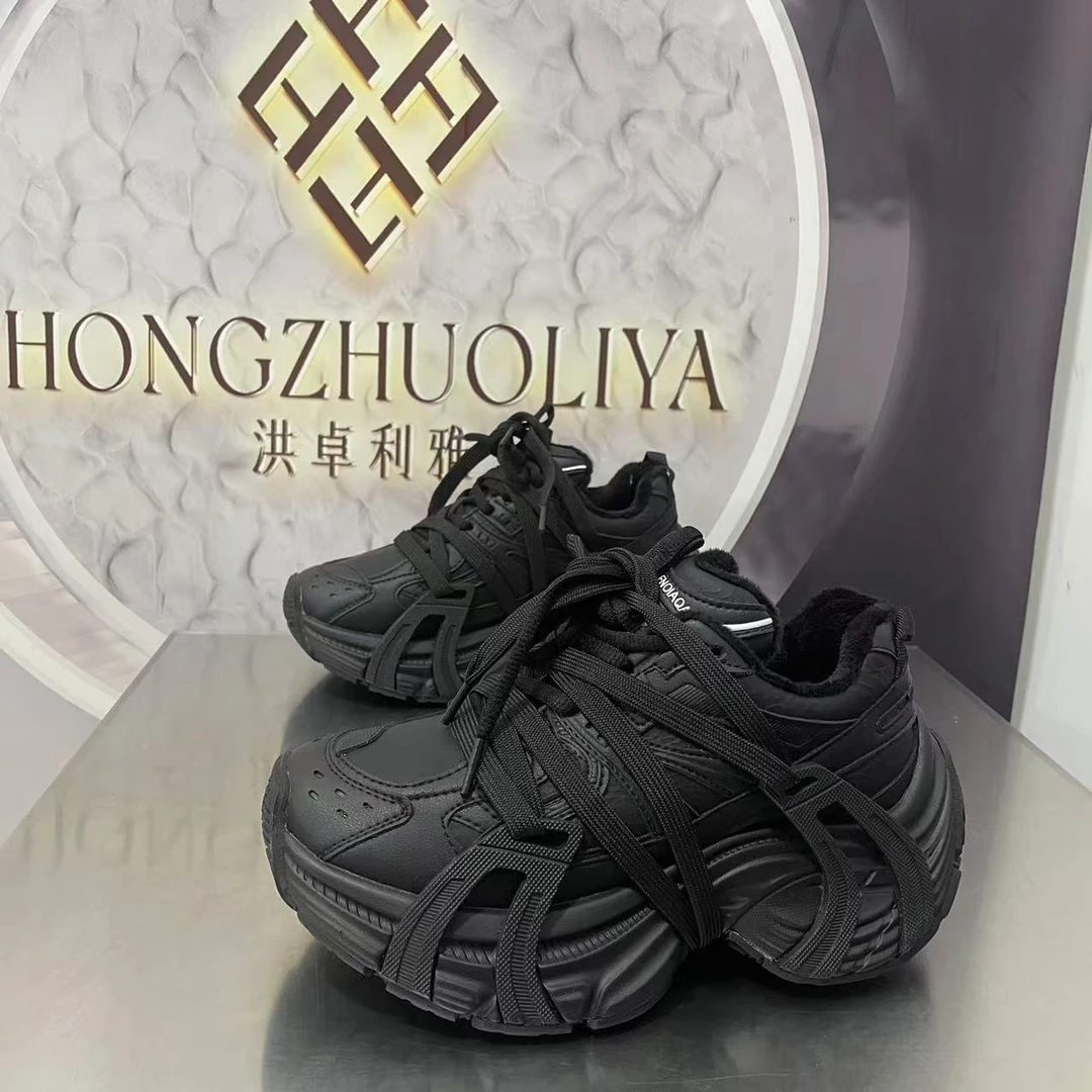 80150新款加绒2024爆款高级感时尚精品老爹鞋厚百搭众ins