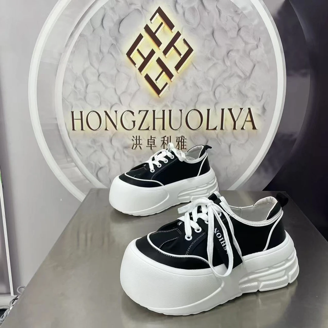 339-25春夏新款2024新中式款韩版简约休闲板鞋潮流百搭黑色时