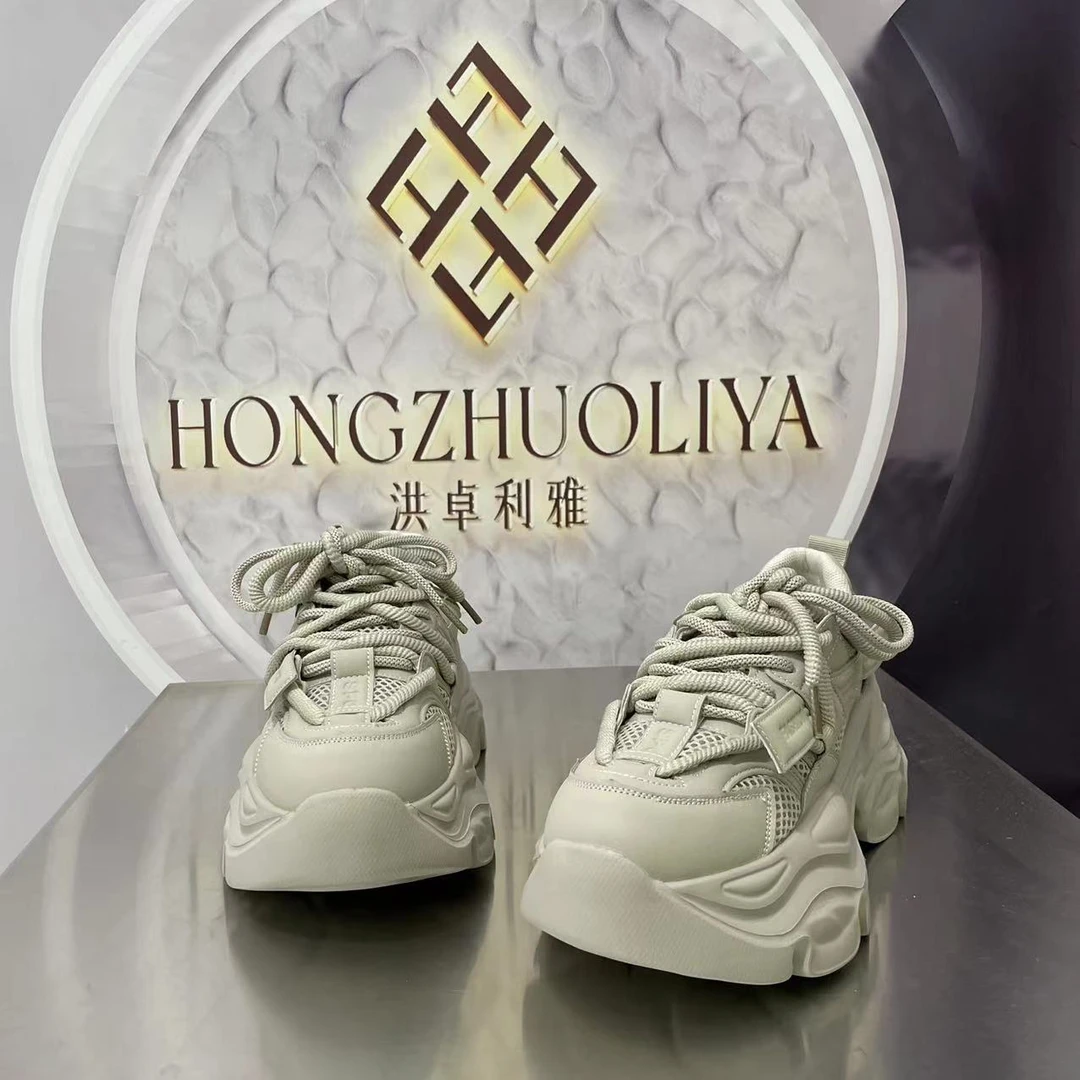 272-2四季新款2023爆款高级感时尚精品老爹鞋女厚底休闲黑色潮流