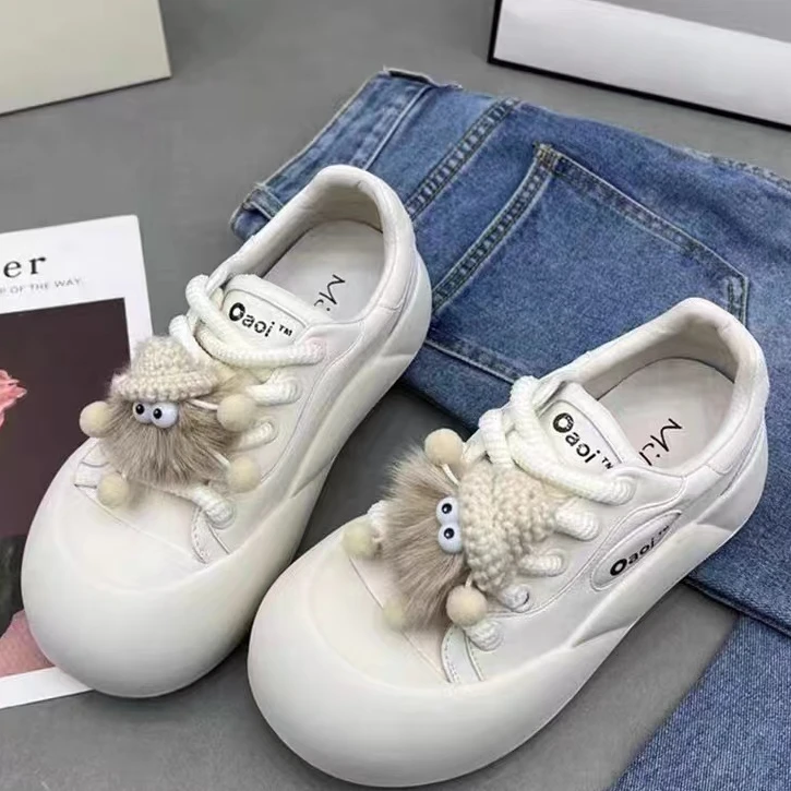 2028-61四季新款2024圆头系带韩版简约休闲板鞋潮流百搭红色时尚