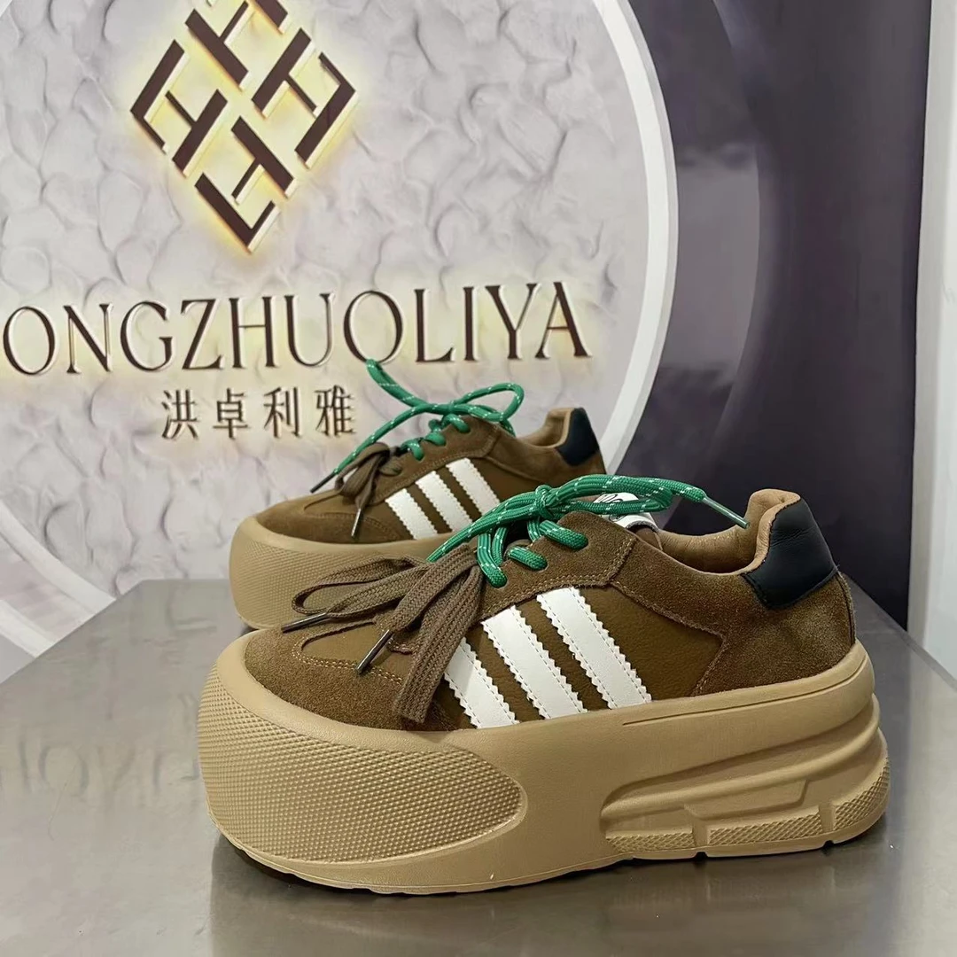 7121四季新款2024圆头系带韩版简约休闲板鞋潮流百搭红色时尚