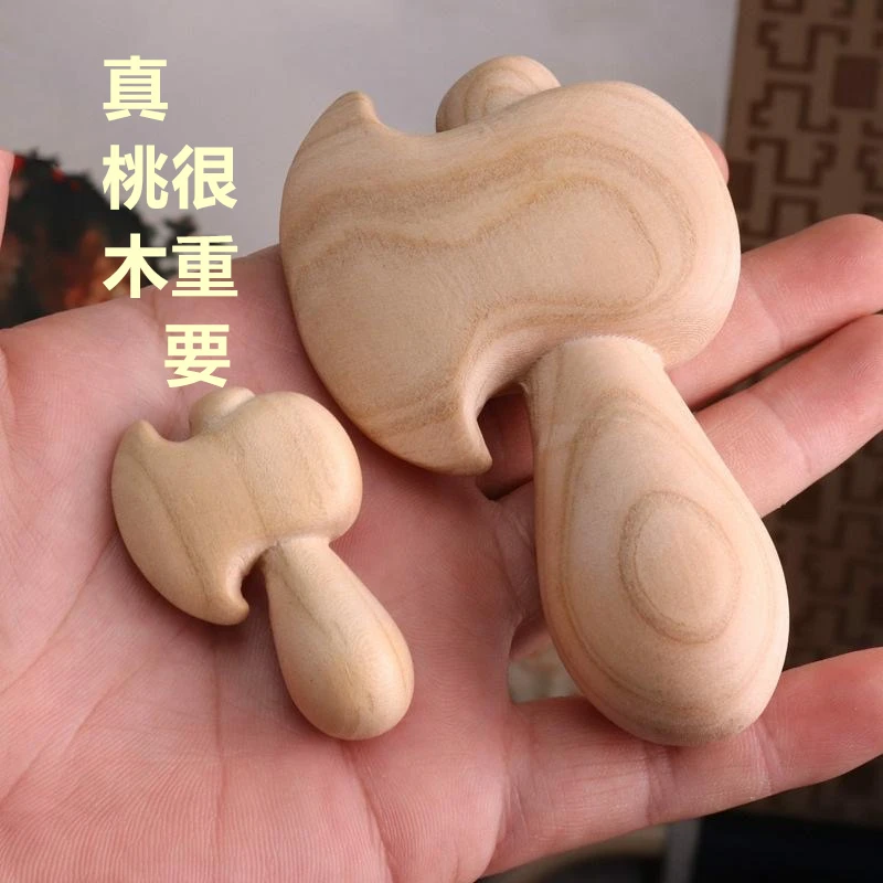 桃木小肥斧开山劈天肥斧手把挂件宝宝随身携带无漆整木雕刻摆件