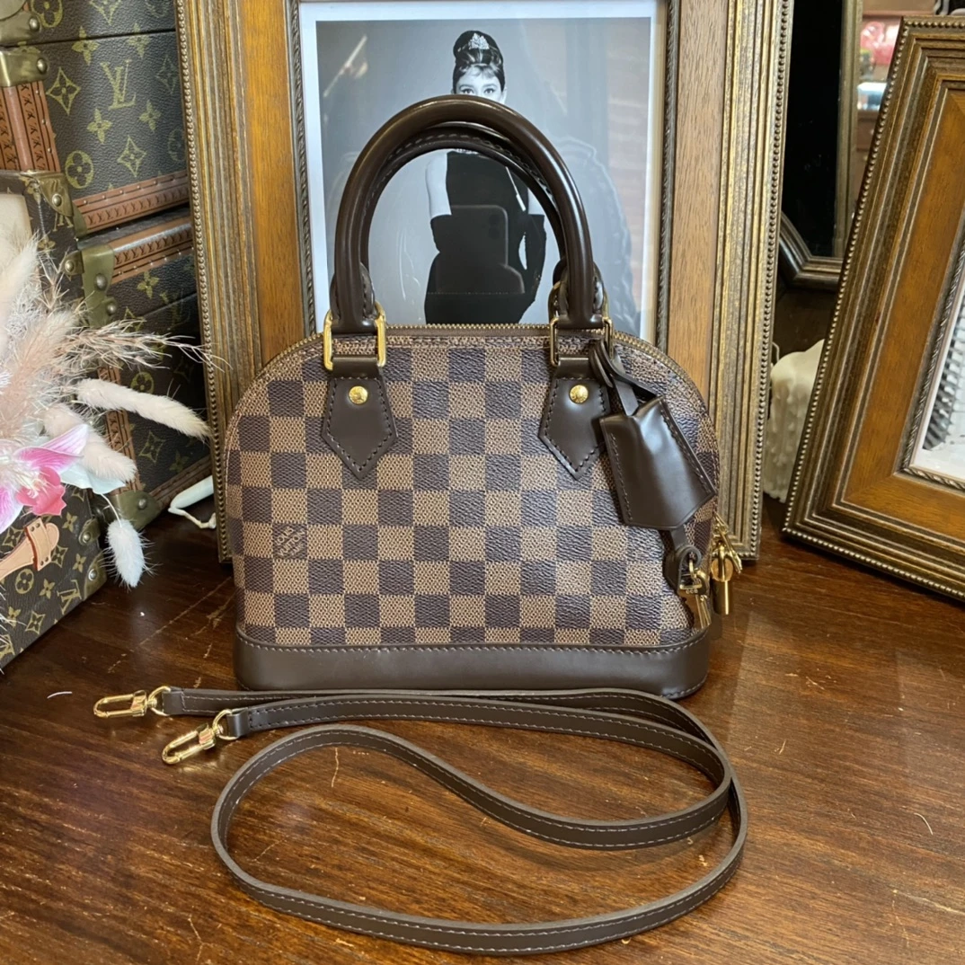 95新 LouisVuitton/路易威登 /Alma BB 棋盘格贝壳包/sp21457