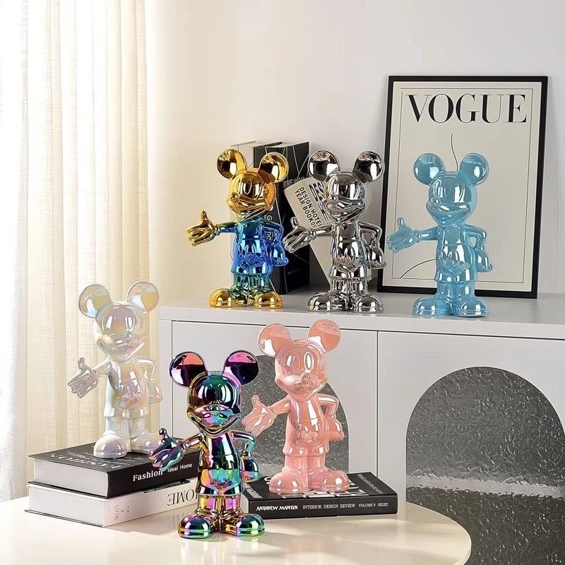 网红轻奢迎宾米奇摆件家居饰品入户玄关客厅酒柜存钱罐装饰品送礼