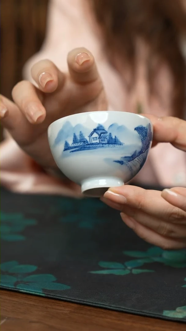 【闪购商品】【见山烧专场】-山水鸡心杯