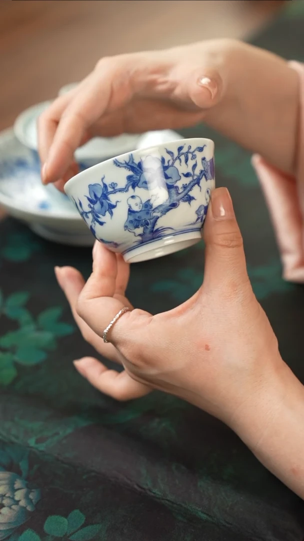 【闪购商品】【见山烧专场】见山童子寿桃杯-