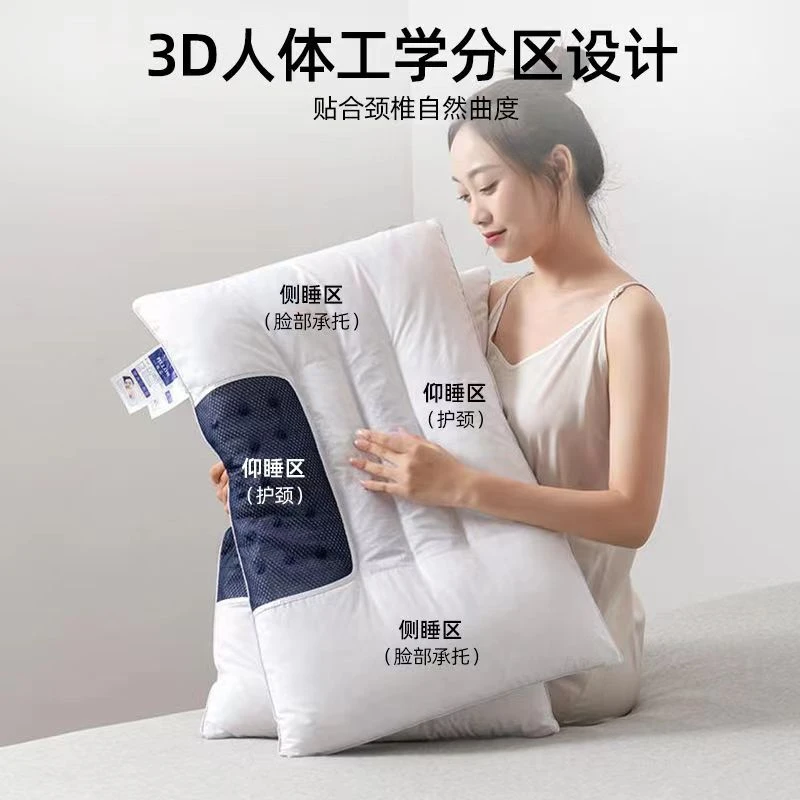 【买一送一】决明子养生磁疗枕头一对装负离子护颈椎枕芯四季通用