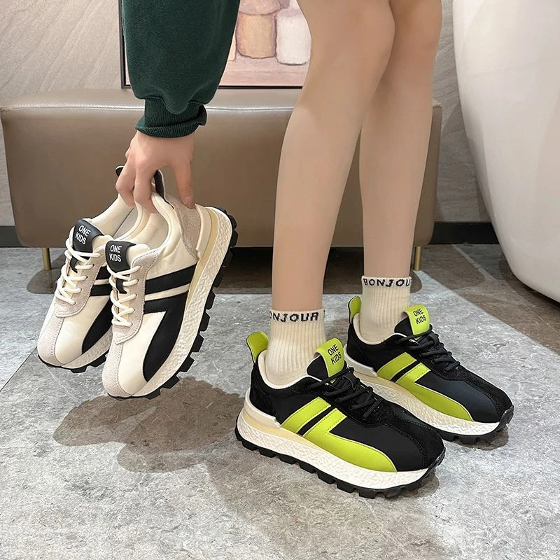 香港华夫阿甘韩版休闲厚底跑步运动鞋A375