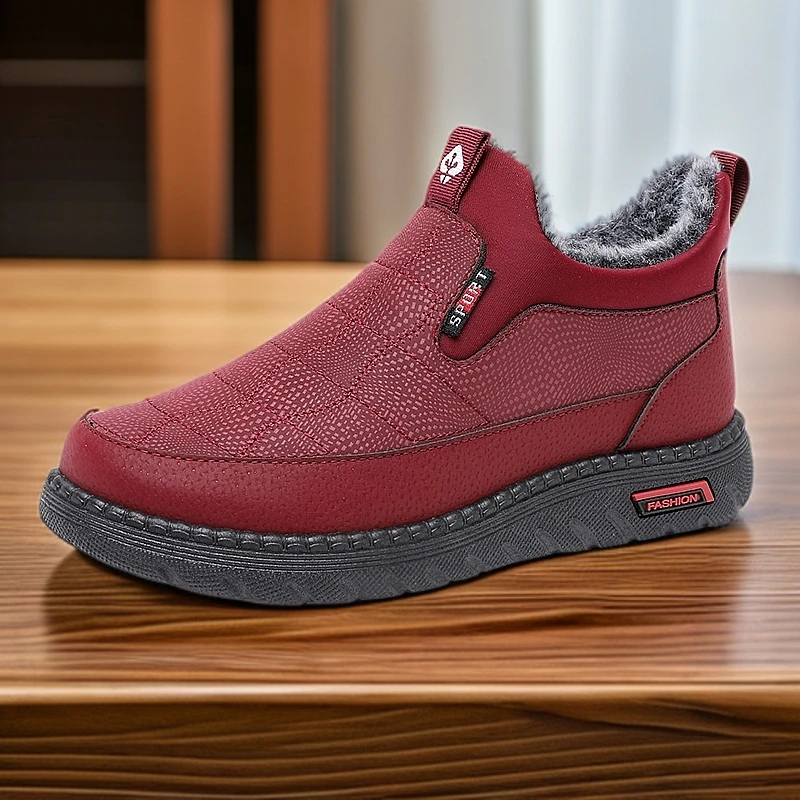 棉鞋冬季加绒老北京布鞋软底舒适妈妈鞋防滑耐磨防水保暖中老年鞋