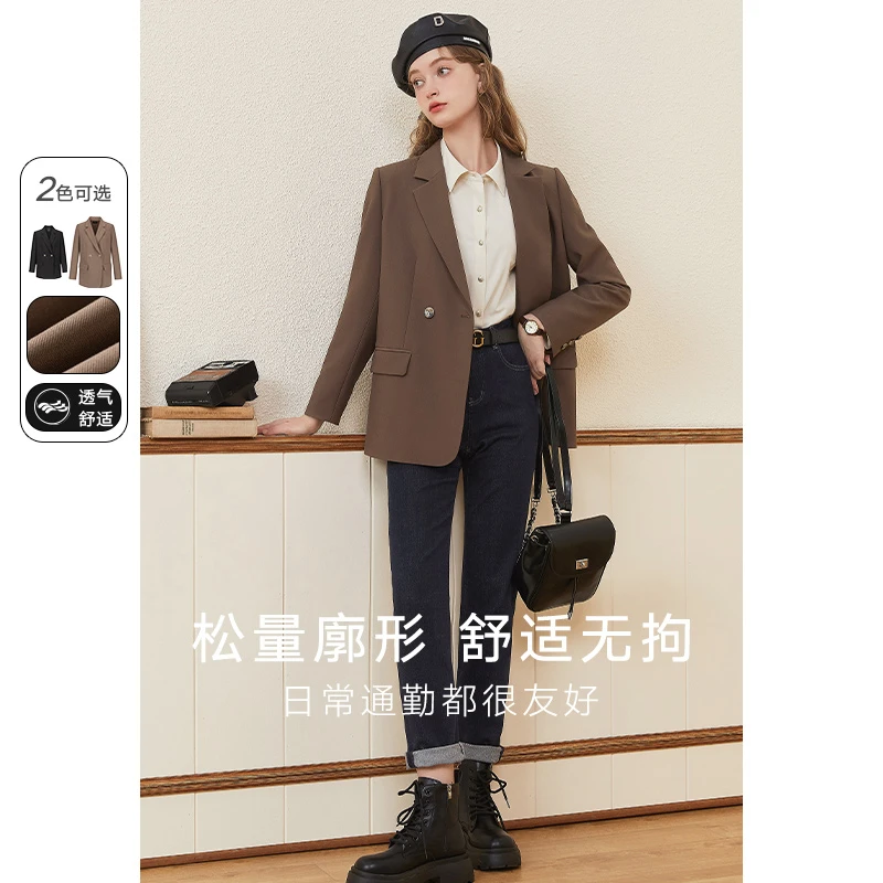 西装外套女春秋款休闲小西服kbne2023春新款韩版710751714