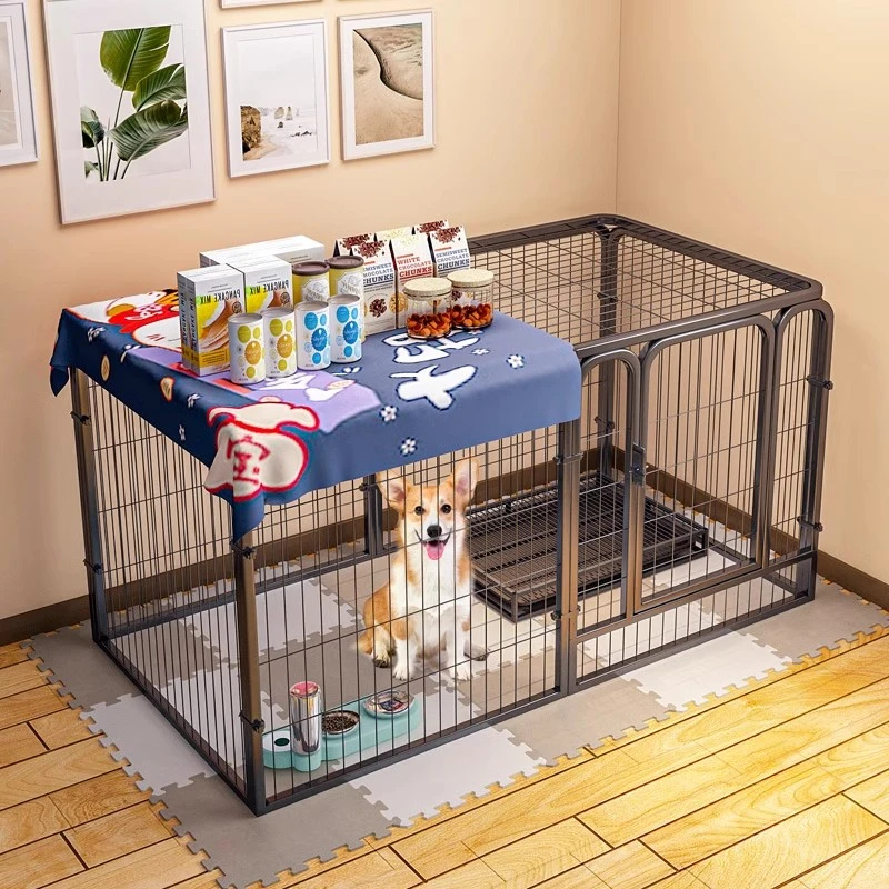 狗围栏中小型犬室内一室一厅一卫大型狗狗窝宠物厕所一体栅栏泰迪