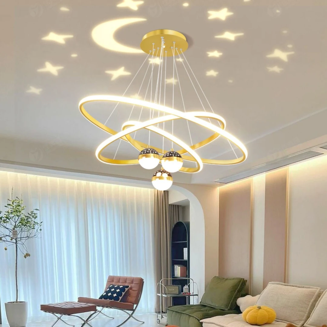 家用客厅吊灯现代简约大气主灯新款中山灯具网红轻奢餐厅卧室灯