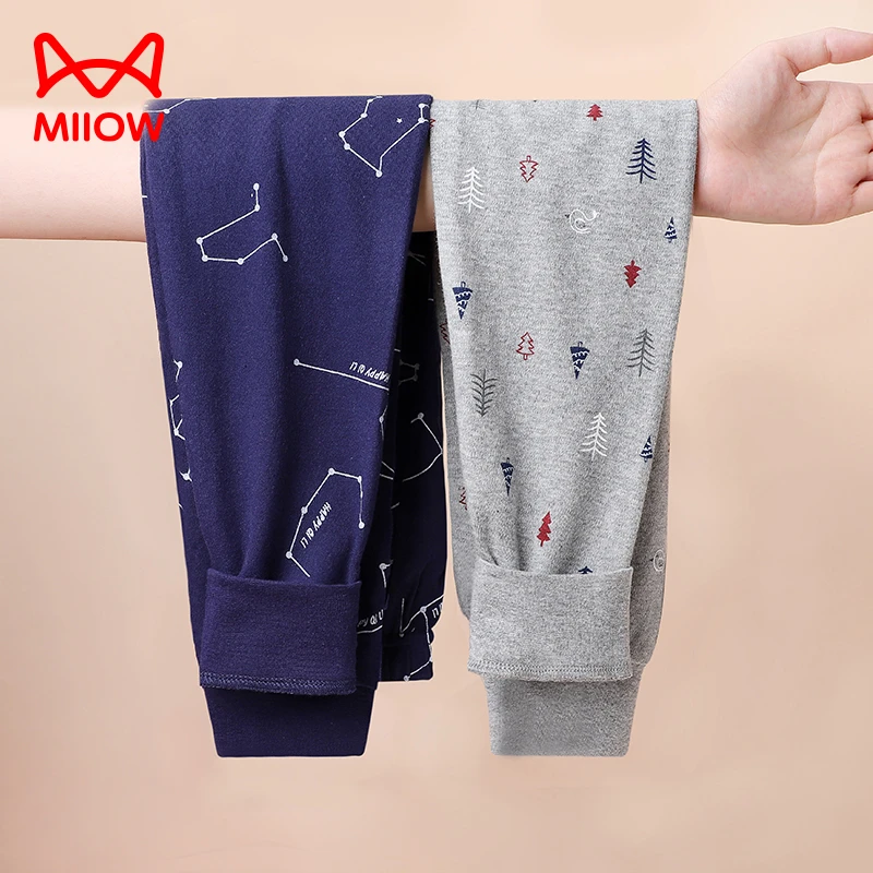 MiiOW/猫人男童秋裤全棉儿童纯棉线裤中大童春秋单件内穿保暖裤