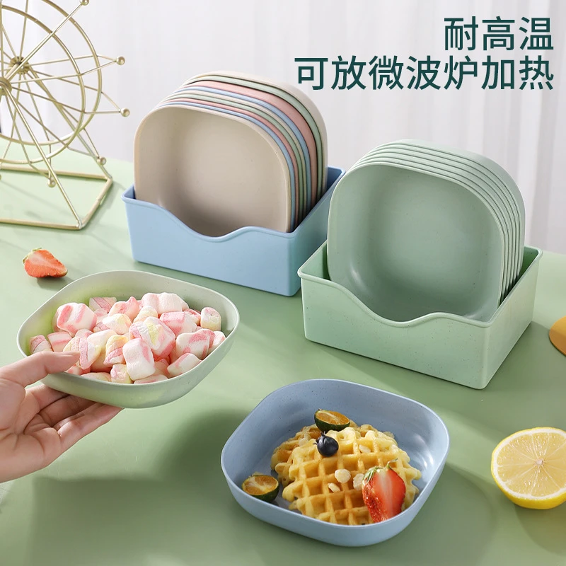 吐骨碟吐骨头碟家用零食小碟子咸菜碟塑料小吃蛋糕碟餐桌垃圾盘子