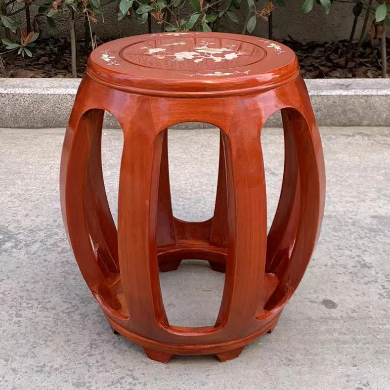 中式实木鼓凳木圆凳古筝餐椅琴凳换鞋凳茶凳坐墩