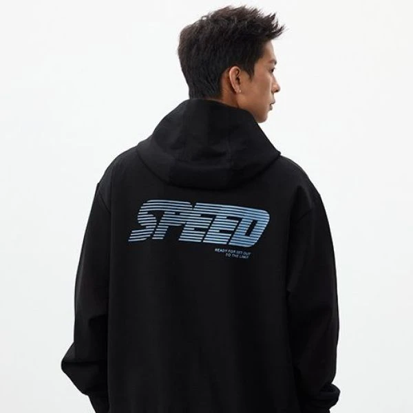 REOCHA热呈350G重磅线条幻影连帽双开拉链卫衣男宽松休闲百搭外套