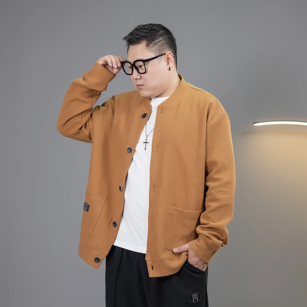 【华夫格开衫】初秋潮牌华夫格开衫大码男装休闲百搭时尚外套132303