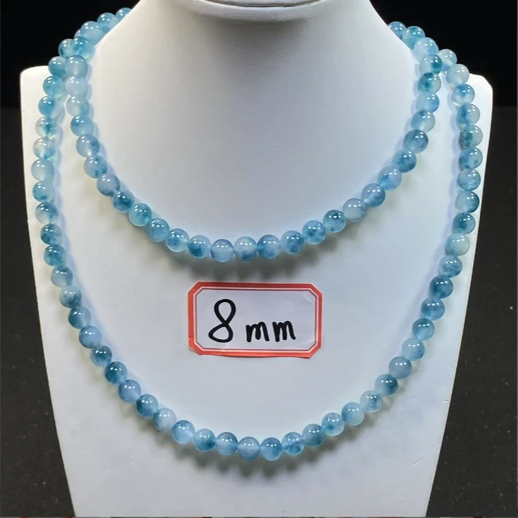 冰蓝飘花108项链8mm发一条31J38