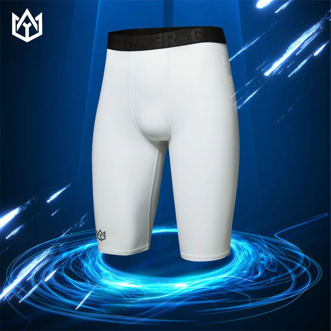 盖尔体育健身压缩五分裤男士运动高弹速干篮球跑步训练紧身裤