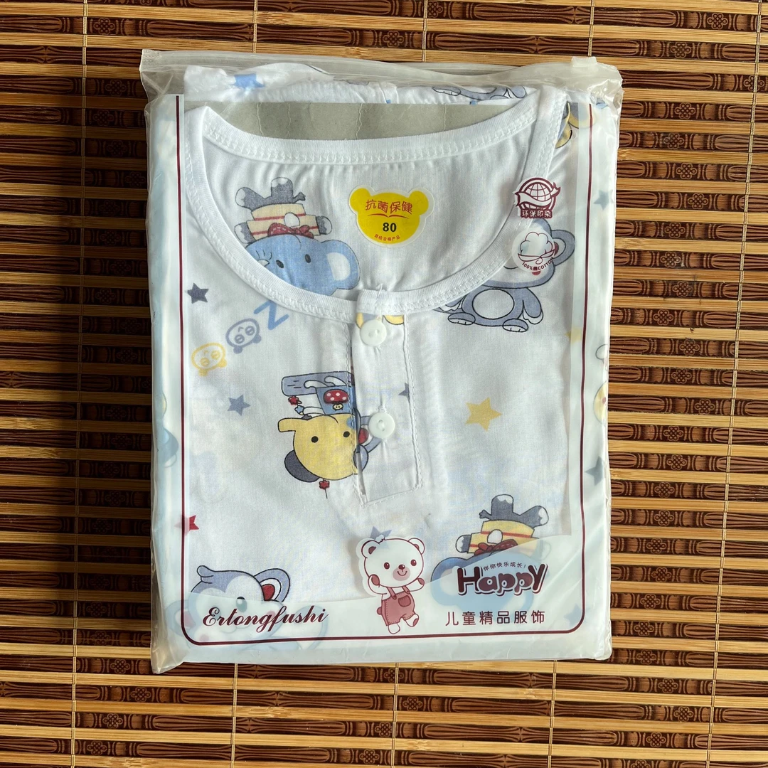 反季绵绸男宝七分套装默认微瑕