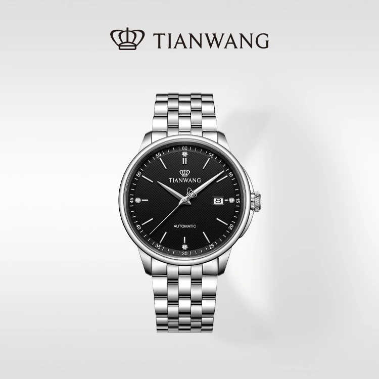 天王表恒隽男士商场同款休闲情侣黑盘钢带新款GS51172S.D.S.B