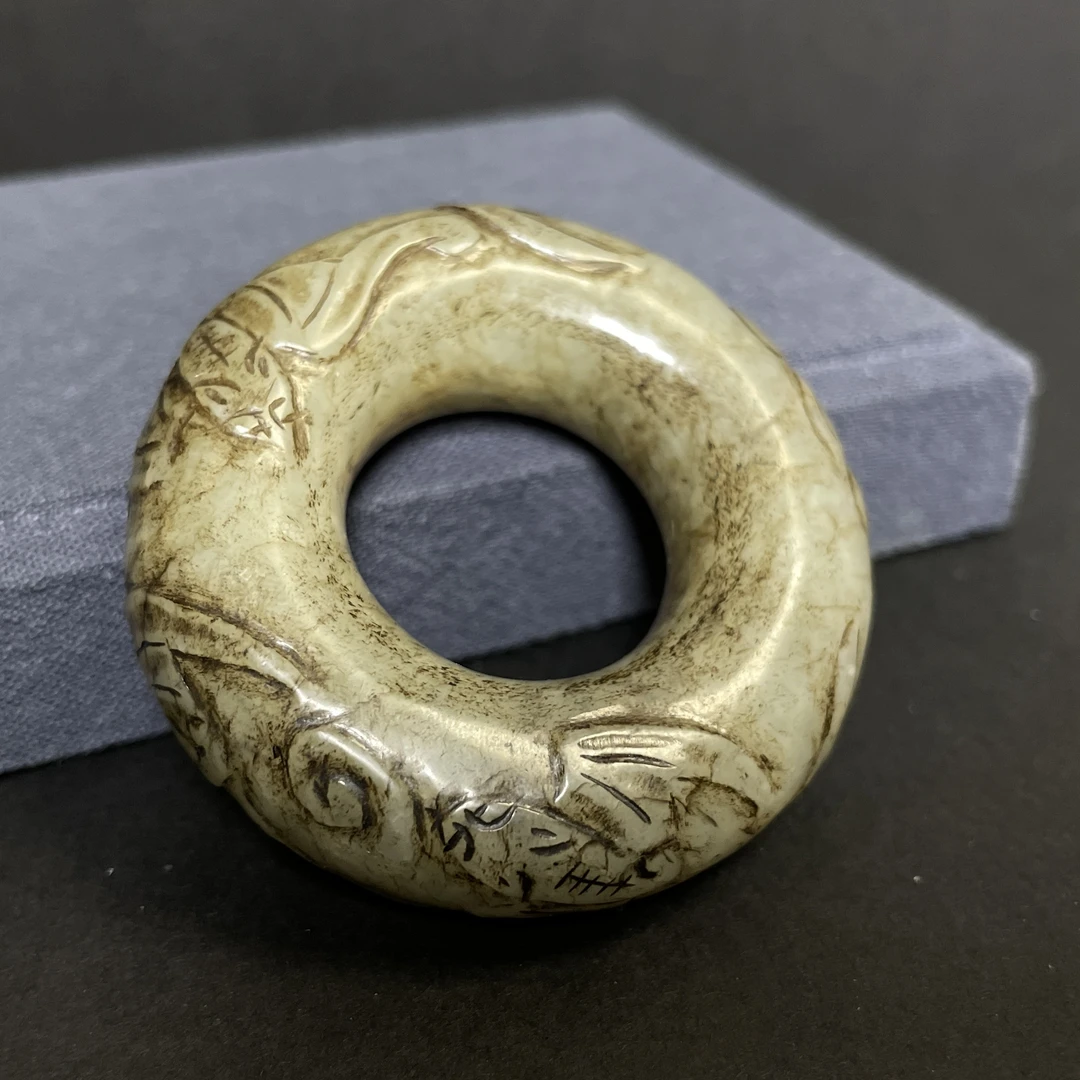 和田玉五福临门玉环