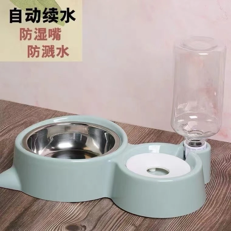 狗盆狗碗猫碗双碗自动饮水食盆狗狗碗猫咪水碗防打翻饭盆宠物用品